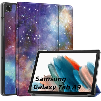 Funda Samsung Galaxy Tab A9 Juhul 8.7 tolline Armas Värvitud Fold Nahast Kate Coque Galaxy Tab A9 8.7 SM X110 X115 Juhul Lapsed