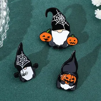 Halloween Punk Gooti Wizard Pääsme Cartoon Näota Mees Emailiga Rinnamikrofon Pin-Armas Kõrvits Vaimu Ehted Pross Aksessuaar Kingitused