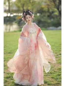 Hiina Stiilis Hanfu Kleit Naiste Traditsiooniline Elegantne Lille Tikandid Printsess Kleidid, Idamaine Muinasjutt Cosplay Lava Tantsu Rüü
