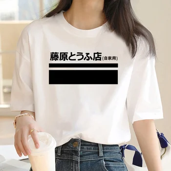 Initial d t-särk naiste anime Tee naine 2000ndate streetwear riided
