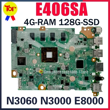 KEFU E406SA Sülearvuti Emaplaadi ASUS E406S E406 E406SAA E406SAS N3000 N3710 4G-RAM-64G-128G-SSD Emaplaadi 100% Töötab