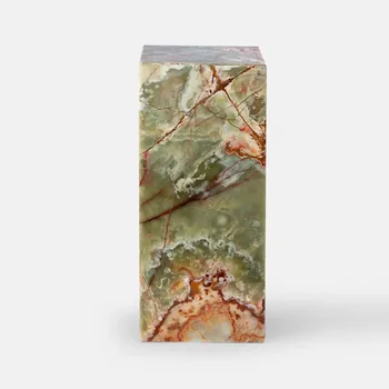 Kaasaegne minimalistlik viila luksus pool tabelid ristküliku kivi roheline marmor pool lauda naturaalne marmor hulgi kohandamine