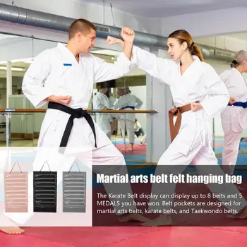 Karate Vöö Display Rack Seina Vööd Ekraan Omanikule Tolmukaitse Omab 8 Karate Vööd Karate Vöö Display Rack Martial Arts