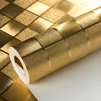 Kuld, Hõbe Värv Peegeldav Tapeet KTV Baar, Ööklubi Hotel Mosaic Taust Seina Tapeet Ruuduline PVC Gold Foil
