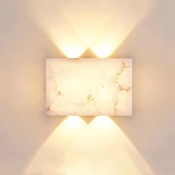 Kõik Vasest Marmor Seina Lamp Elutuba Söögituba Öö Vahekäiguga Kaasaegne Ja Lihtne, Loomulik Marmor Dekoratiivne Led Sconce Lamp