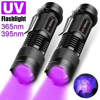 LED-UV-Taskulamp 395/365nm Taskulamp Pet Uriinis Plekk-Detektor, Tööriistad Mini Zoomable alumiinium Ultra Violet Lamp