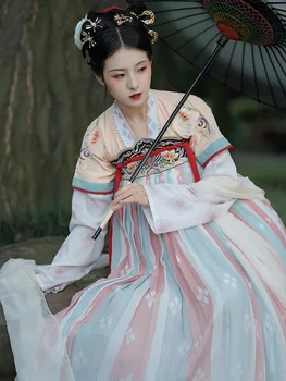 Lady Originaal Traditsiooniline Hiina Hanfu Festival Riided Tikandid Vana-Folk Lava Tantsu Kostüümid Naine Tang Dünastia Kleit