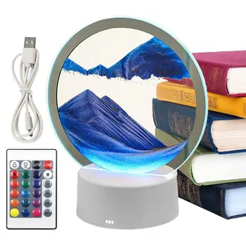Liikuv Liiv Kunst Tabel Lamp 3D-USB-Laadimine Raba Maali Lamp Liiv Kunst Lamp Liikuv Liiv Desktop Kaunistused elutuba