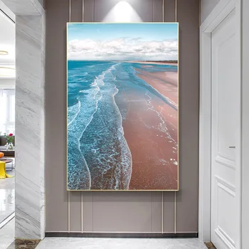 Maastiku Plakatid Beach Sea Wave Lõuend Seina Maali Kunst Pildid Elutuba Kaasaegse Kodu Decor Prindib Cuadros Raamita