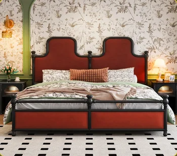 Magamistuba Ameerika luksus black high-end villa pulmad bedstead printsess voodi