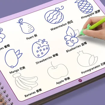 Magic Raamat Uudishimulik Copybook Laste Joonistus-Raamatute 3D Groove Korduvkasutatavad Haridus Montessori Mängud Kirjutamise Tava Raamat