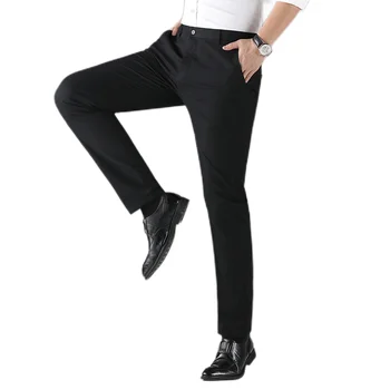 Meeste Ametliku Püksid Musta Äri Slim Fit Meeste Püksid 6XL Pluss Suurus Ülikond Püksid Sirge Kõrge Venitada Meeste Rõivad-Püksid