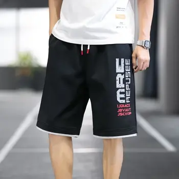 Meeste Sport lühikesed Püksid Suvel korea Graafiline Sweatpants High Street Vaba aja Mood Mustad lühikesed Püksid Kiire Kuivamise Korvpalli lühikesed Püksid