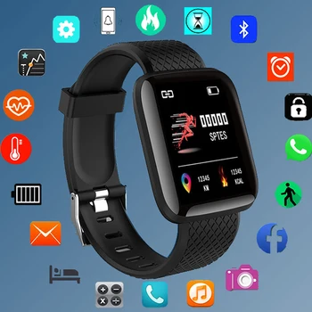 Mehed Naiste Smart Digital Watch Vererõhk Veekindel Led Elektrooniline Südame Löögisageduse Monitor Tracker Sport Bluetooth Käekell
