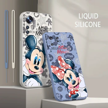 Minnie Mickey Mouse Armastus Xiaomi Mi 13 12 12T 11 11T 10 10T 9 9SE Lite Ultra Pro A3 Vedelik Trossi Põrutuskindel Telefon Korral Fundas