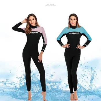 Naiste 3mm Neopreen Märg Sobib kogu Keha Kummiülikond Sukeldumise Surfamine, Snorkeling, Ujumine Kanuusõit Külma Vette Tagasi Tõmblukk Rihm