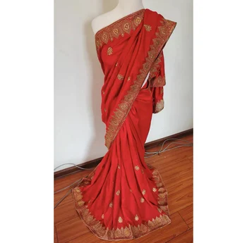 Naiste Kleit Pulm Daamid Punane Riided Komplekti India Sari Nepal, Tai 6 Meetrit Sari Riietus Kleit Sri Lanka Suur Sari Varustus