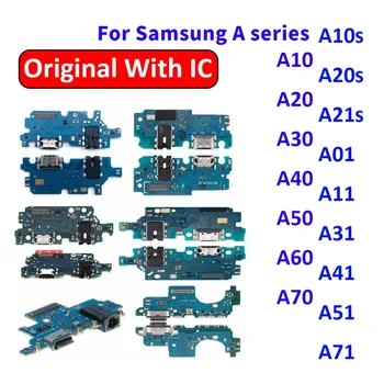 Originaal USB Laadija Laadimise Port Dock Connector Board Flex Kaabel Samsung A50 A505 A10 A20 A30 A70 A01 A11 A21s A31 A51 A71