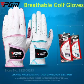 PGM 1 Paar Naiste Hingav Golf Kindad Lambanahast libisemiskindel Kindad Vasak ja Parem Käsi Täis Sõrme Ehtne Nahk Kindad
