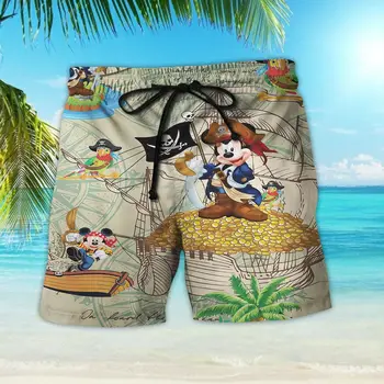 Piraat Miki Vabaaja Püksid Suvel Meeste Daamid Supelrõivad Beach Lühikesed Püksid Halloween Kogumise Mood Vabaaja Disney Beach Lühikesed Püksid