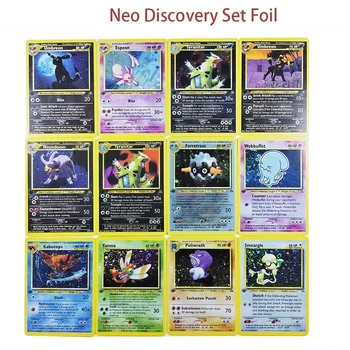 Pokémon Kaardid 1. Väljaanne Neo Discovery Komplekt Kiles Flash Kaardid umbreon espeon Klassikaline Mäng Koguda PTCG Houndoom Neo Genesis