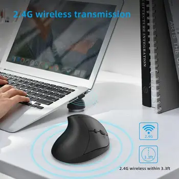 RYRA Uusi 2.4 GHz Traadita Vertikaalne Hiire Ergonoomiline 2400DPI Gaming Mouse For Laptop PC Arvuti Desktop