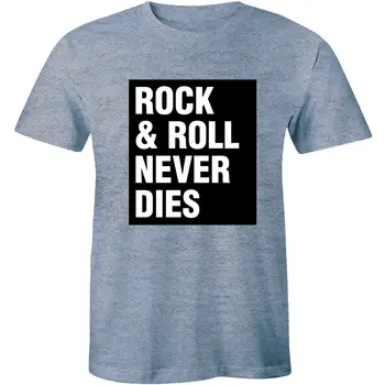Rock And Roll Kunagi Sureb Melomaan Jalas Classic Rock Meeste T-Särk Tees Tshirt