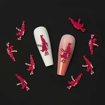 Roos Punane Küünte Kive Sulam, Maniküür Tarvikud Jaapani Küünte Ehted Naistele, Küünte Salon DIY Nail Art