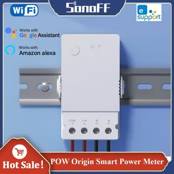 SONOFF POW Päritolu WiFi Smart Power Meter Lülitage Automaatika Smart Home with Power Jälgida eWelink Kontrolli Vias Alexa Google Kodu