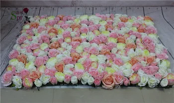 SPR Tasuta Shipping-10tk/palju hulgi-hea kvaliteet personized kunstlik pojeng roos lill seina etapi taustal teenetemärgi