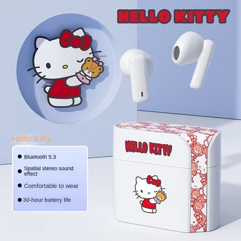 Sanrio Hello Kitty Kuromi Cinnamoroll anime multikas Bluetooth-peakomplekti loominguline pool-in-ear müra tühistamine juhtmeta peakomplekti kingitus