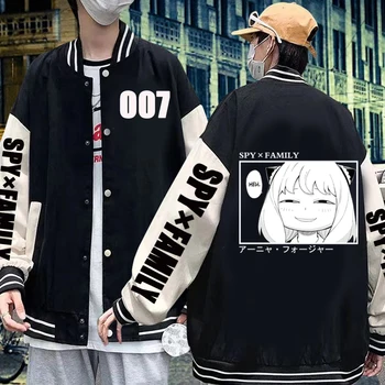 Spioon X Pere Anya Võltsija Anime Jakk, Topp Unisex Pulloverid Tops Harajuku Hip-Hop Streetwear Mantel Pesapalli Ühtne