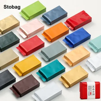 StoBag 50tk Värviline Plastik-Alumiinium Foolium Pakendi Kott Pikk Tihendi Tee Kohvi Storage Pouch Kaasaskantav Hulgimüük