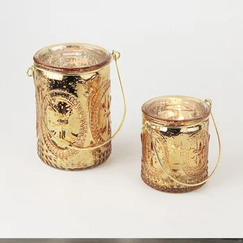Toote saab kohandada.Euroopa Kuld Pihuarvutite Vintage Klaasist Küünlajalg Romantiline Kodu INS Võrgustik, Punane Raud