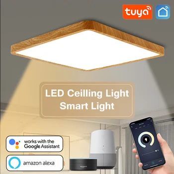 Tuya Smart Wifi LED laelambid Üliõhukesed Square Lae Lambid App Serveri Alexa Google Voice Kontrolli elutuba Magamistuba