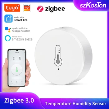 Tuya Zigbee Smart Temperatuuri ja Niiskuse Andur Smart Home Remote APP Jälgida Töö Alexa Google Assistent Smartlife