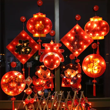 Uus aasta dekoratiivsed iminapp lamp lantern festival laterna aken rippus lamp Hiina stiilis pood stseeni paigutus lamp string