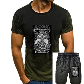 XL Must Meeste Küsib Alexandria Kolju Stack T-särk - Mens Tshirt