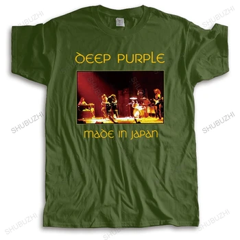 uus saabus tshirt mehed suvel tees Deep Purple Valmistatud Jaapanis Rock Legend Meeste Must Shubuzhi Kvaliteetne T-särk Tilk Laevandus